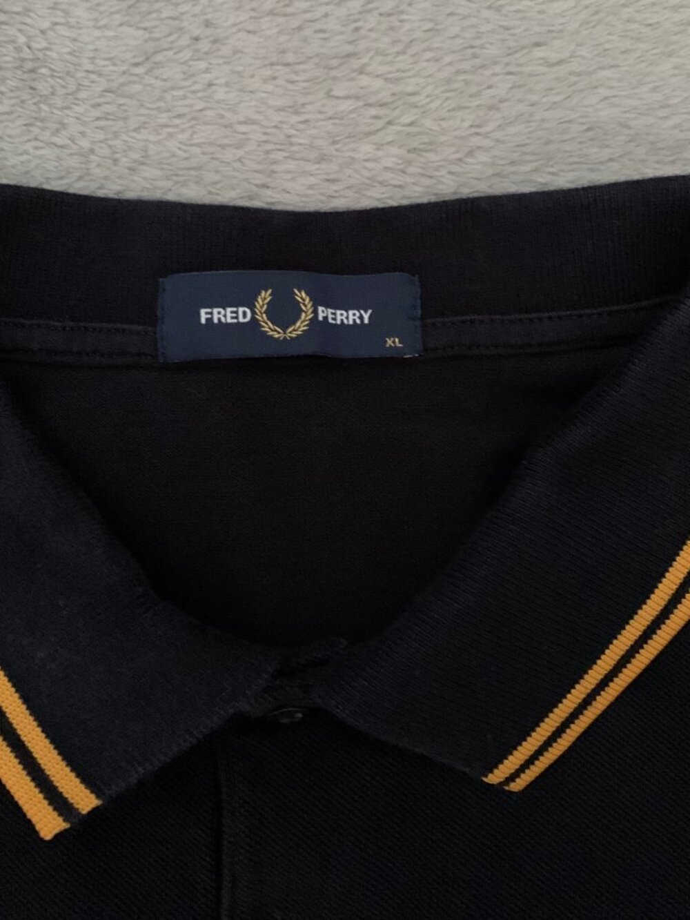 Navy Blue Fred Perry Polo M3600. XL. Authentic Fred Perry. - Picture 2 of 6